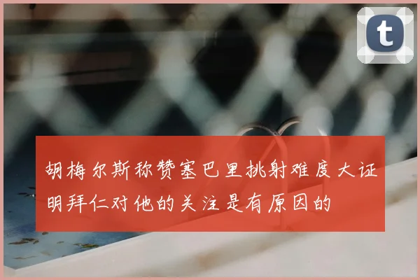 胡梅尔斯称赞塞巴里挑射难度大证明拜仁对他的关注是有原因的
